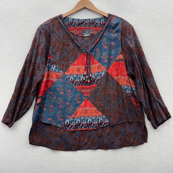 Carole Little Tops - Carole Little Women’s 14 Blouse Top Tunic  Geometric Abstract Bohemian Vintage